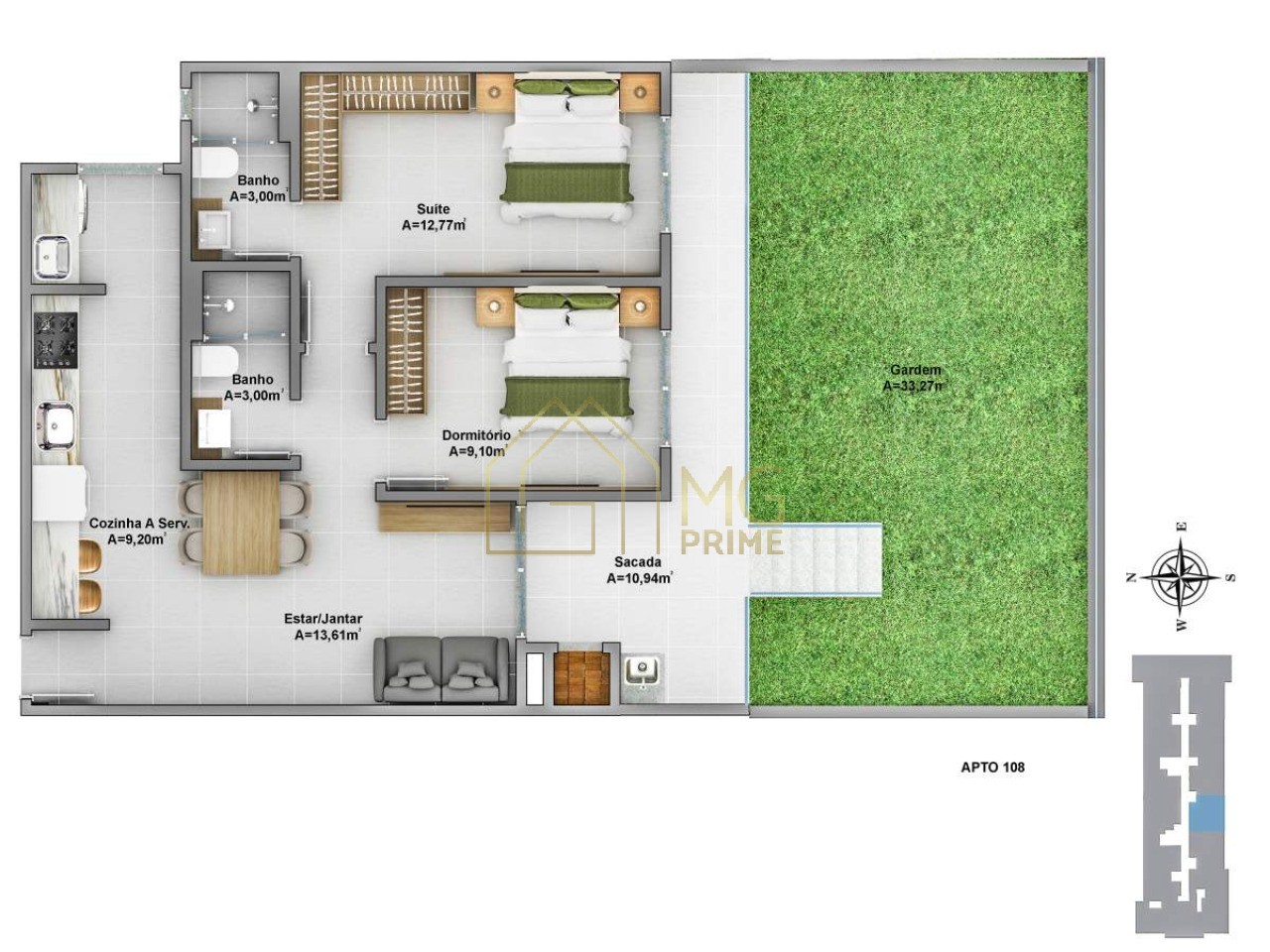 Apartamento, 2 quartos, 70 m² - Foto 13
