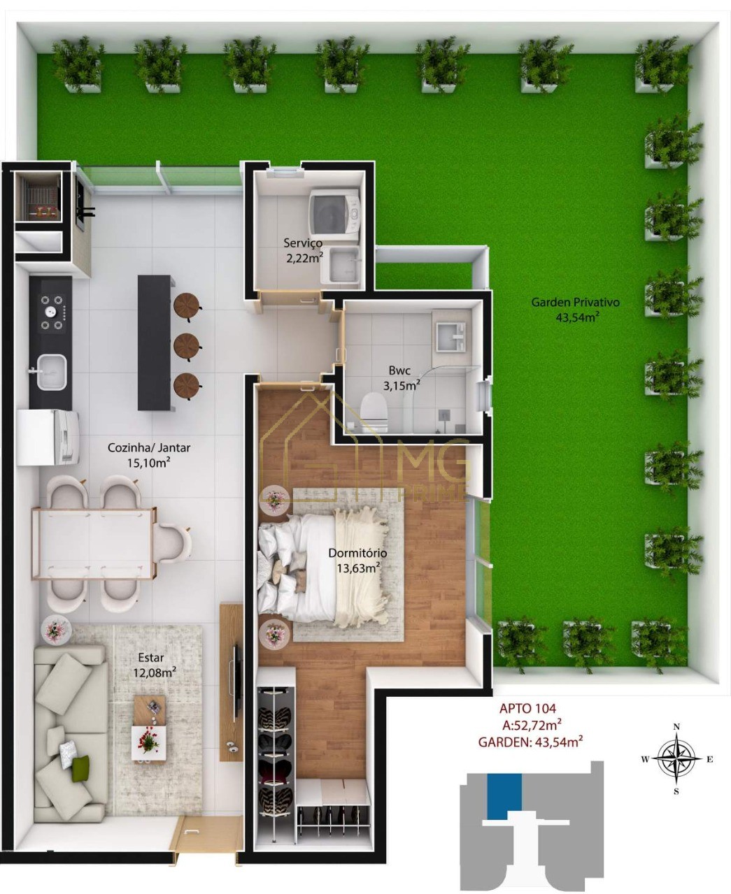 Apartamento, 1 quarto, 159 m² - Foto 15