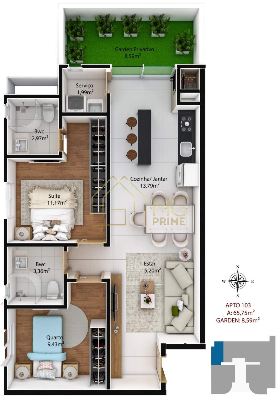 Apartamento, 2 quartos, 65 m² - Foto 15