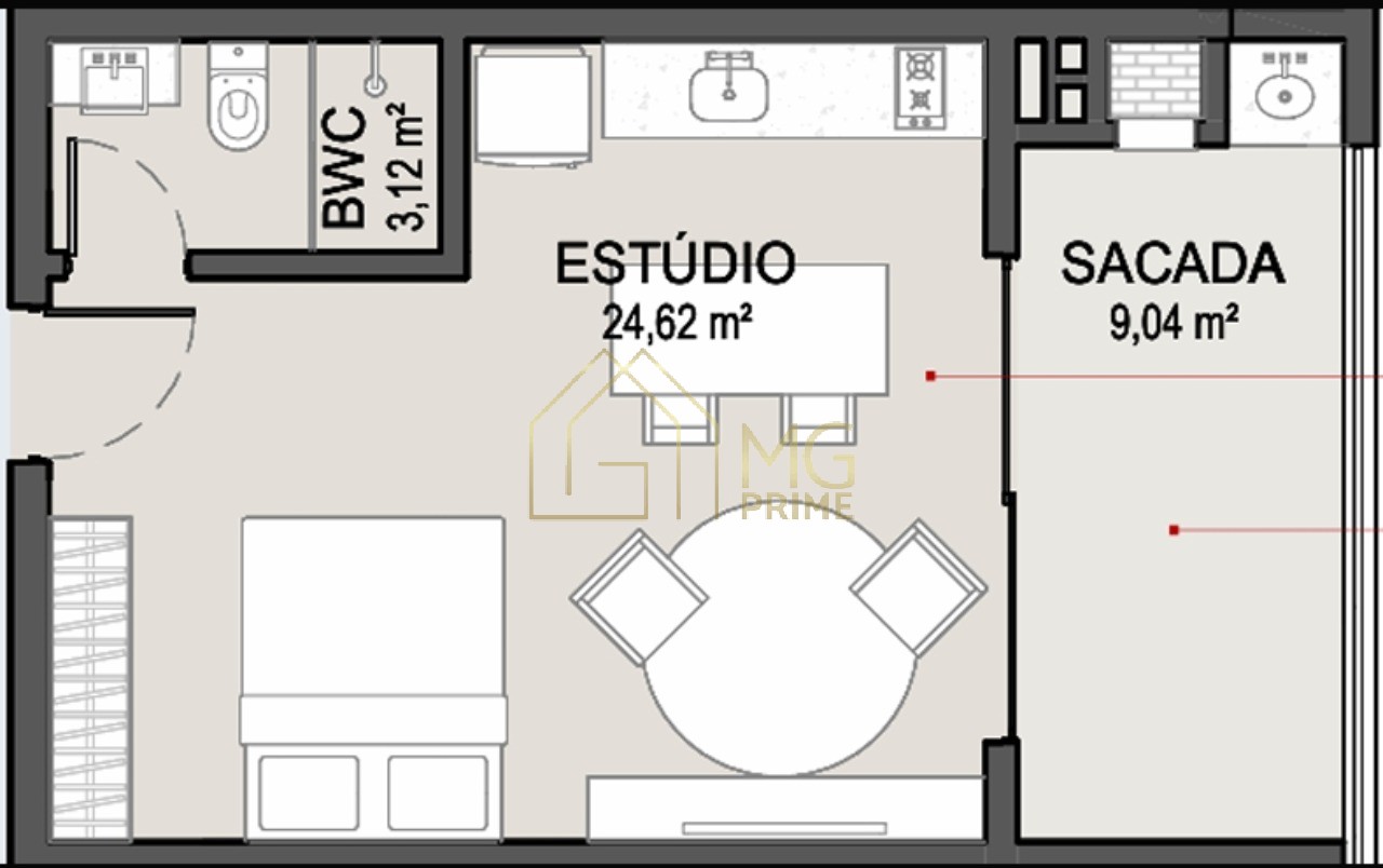 Apartamento, 1 quarto, 43 m² - Foto 10