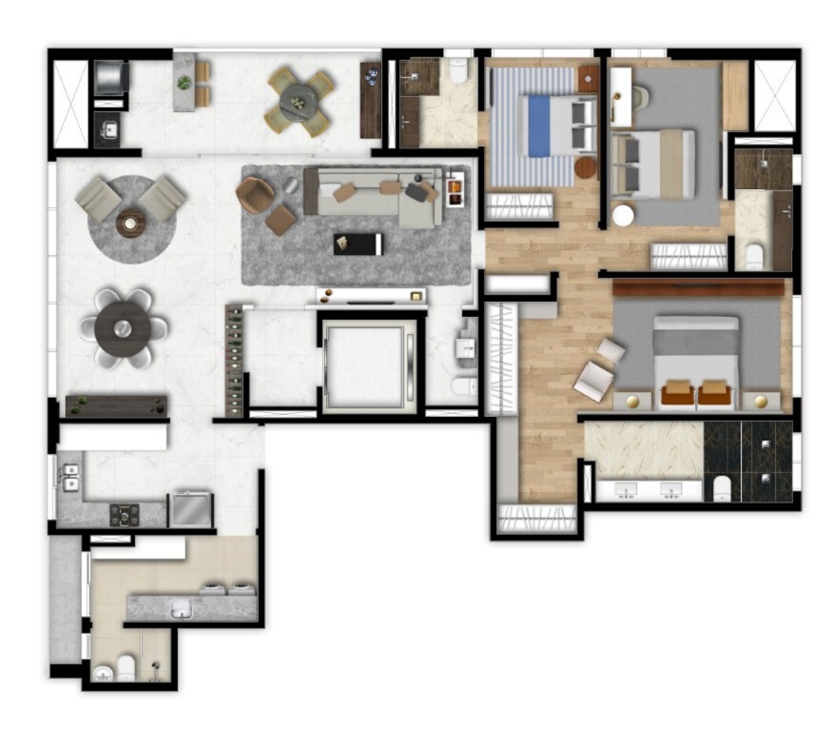 Apartamento à venda com 2 quartos, 127m² - Foto 62