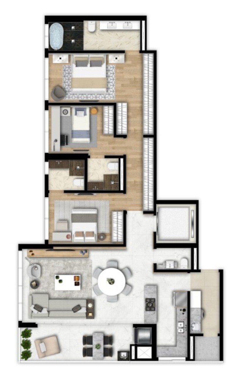 Apartamento à venda com 2 quartos, 127m² - Foto 59