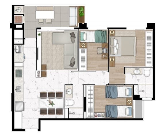 Apartamento à venda com 2 quartos, 63m² - Foto 45