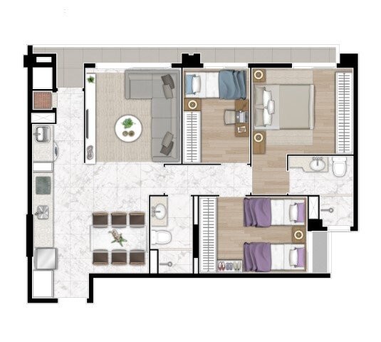 Apartamento à venda com 2 quartos, 63m² - Foto 40