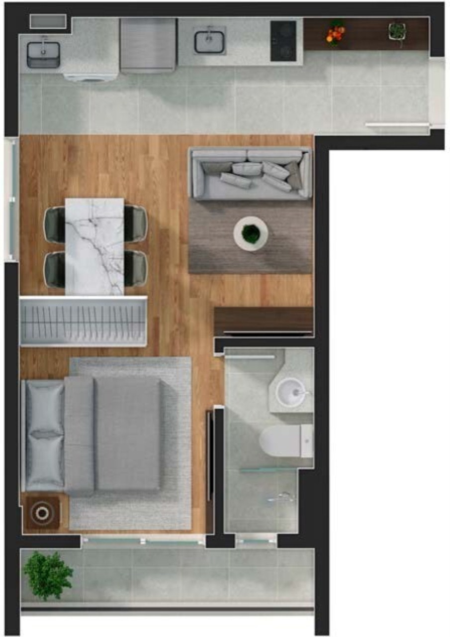 Apartamento à venda com 1 quarto, 30m² - Foto 21