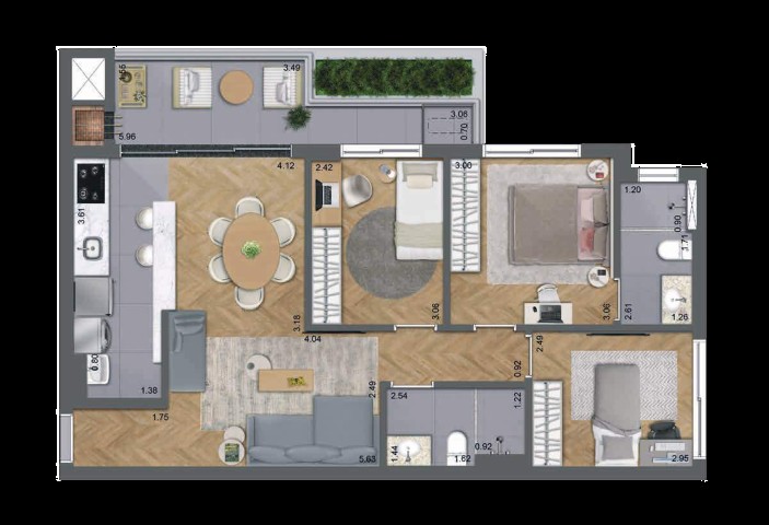 Apartamento à venda com 2 quartos, 68m² - Foto 37