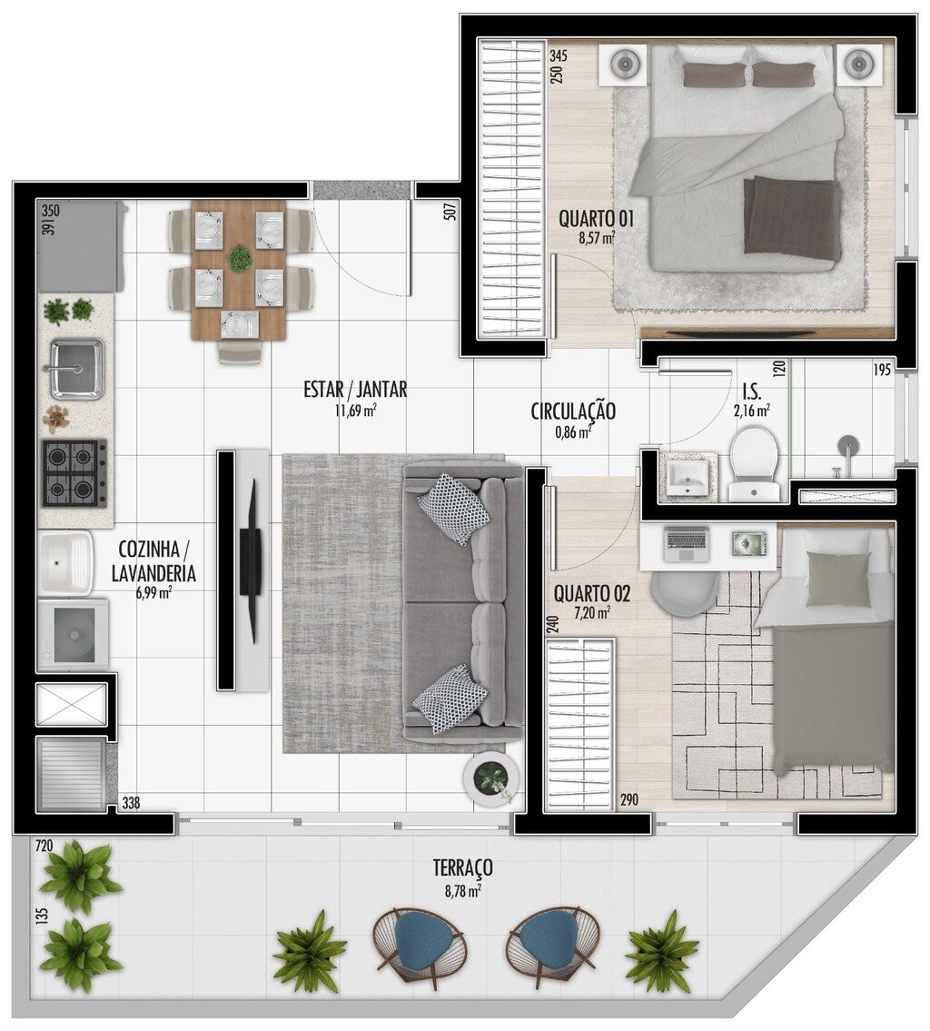 Apartamento à venda com 2 quartos, 45m² - Foto 21