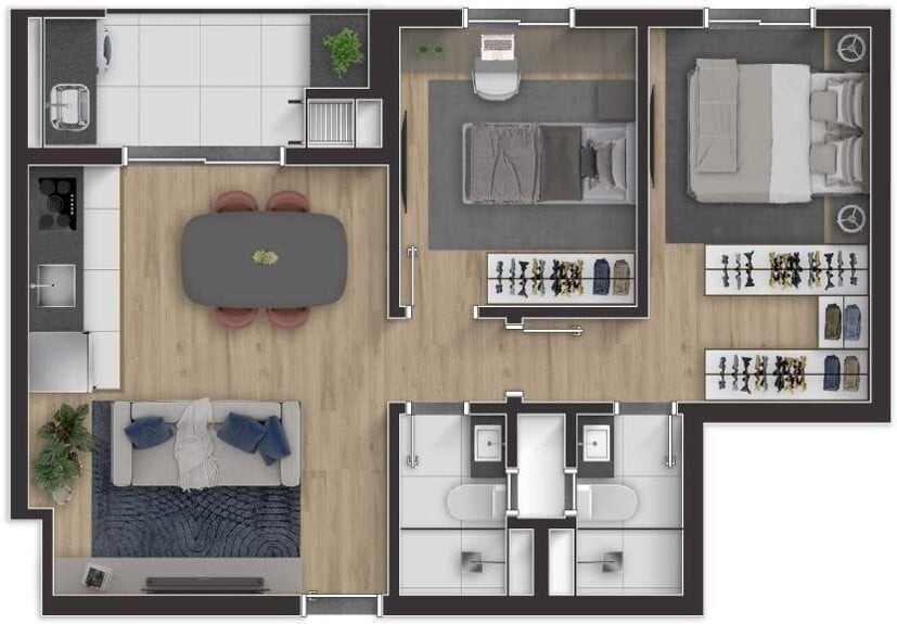 Apartamento à venda com 2 quartos, 57m² - Foto 24