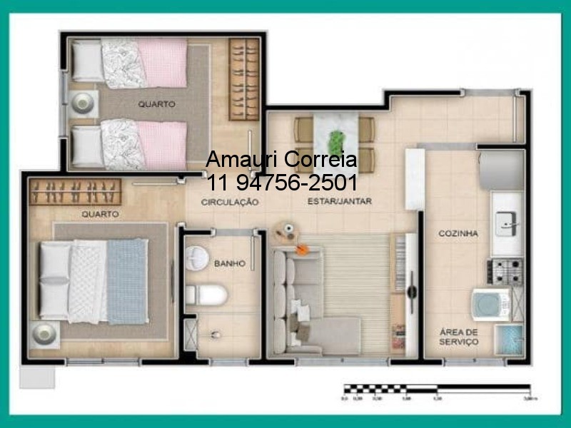 Apartamento à venda com 2 quartos, 43m² - Foto 6