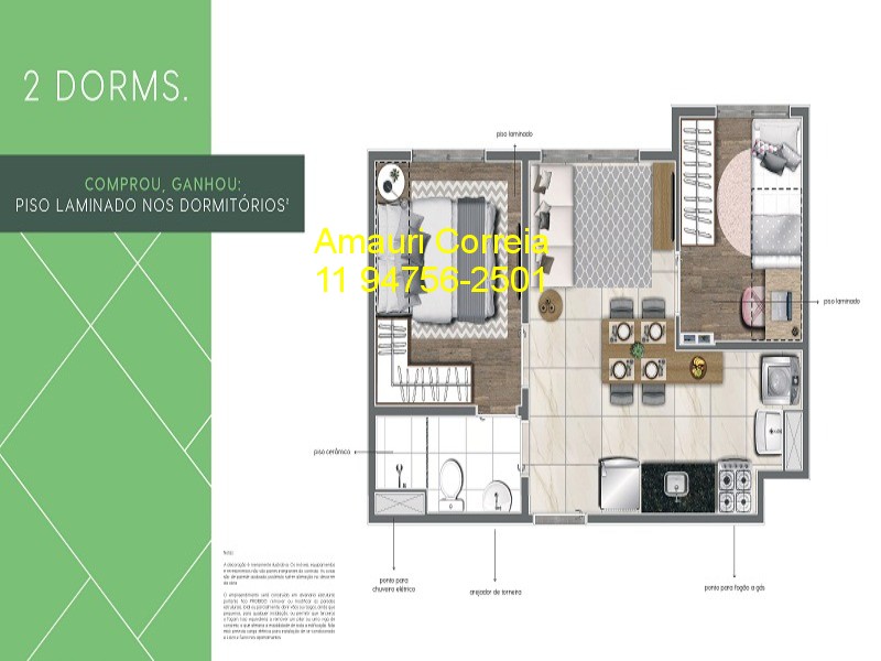 Apartamento à venda com 2 quartos, 35m² - Foto 14