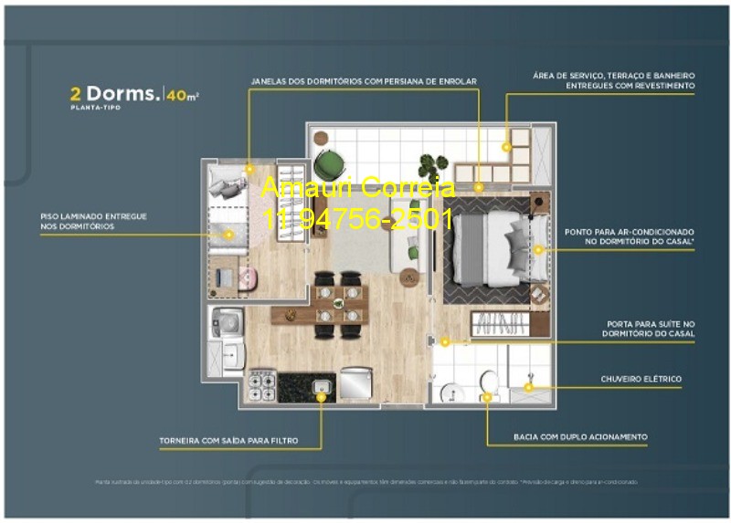 Apartamento à venda com 2 quartos, 40m² - Foto 22