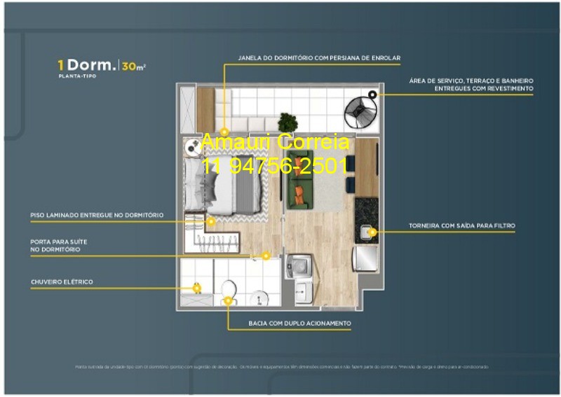 Apartamento à venda com 2 quartos, 40m² - Foto 20