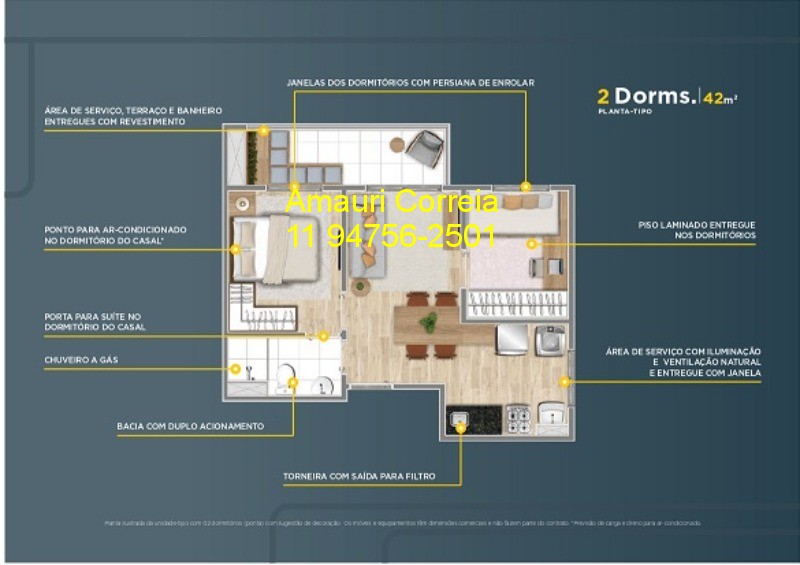 Apartamento à venda com 2 quartos, 40m² - Foto 21