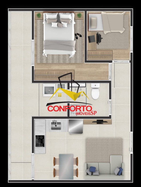 Apartamento à venda com 1 quarto, 39m² - Foto 8