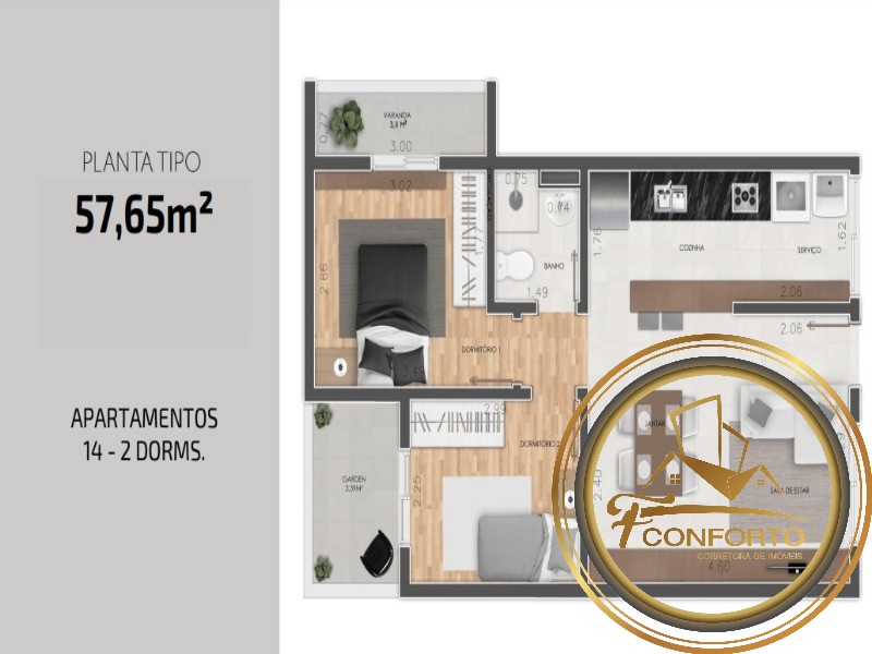 Apartamento à venda com 2 quartos, 48m² - Foto 17