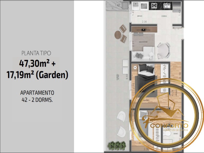 Apartamento à venda com 2 quartos, 48m² - Foto 25