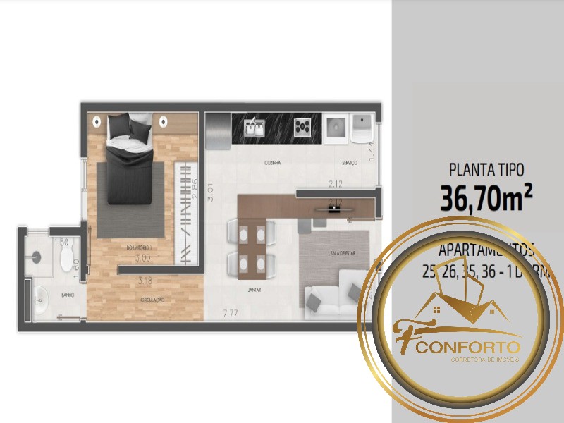 Apartamento à venda com 2 quartos, 48m² - Foto 22