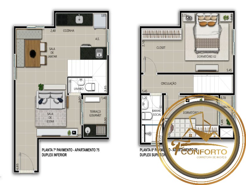 Apartamento à venda com 2 quartos, 41m² - Foto 7