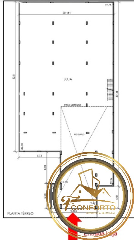 Loja-Salão à venda e aluguel, 1329m² - Foto 2