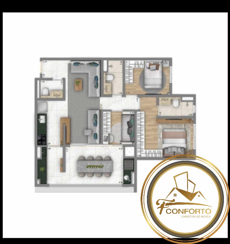 Apartamento à venda com 3 quartos, 126m² - Foto 17