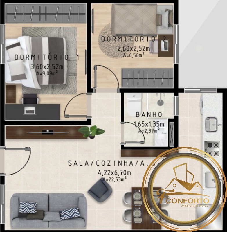 Apartamento à venda com 2 quartos, 46m² - Foto 27