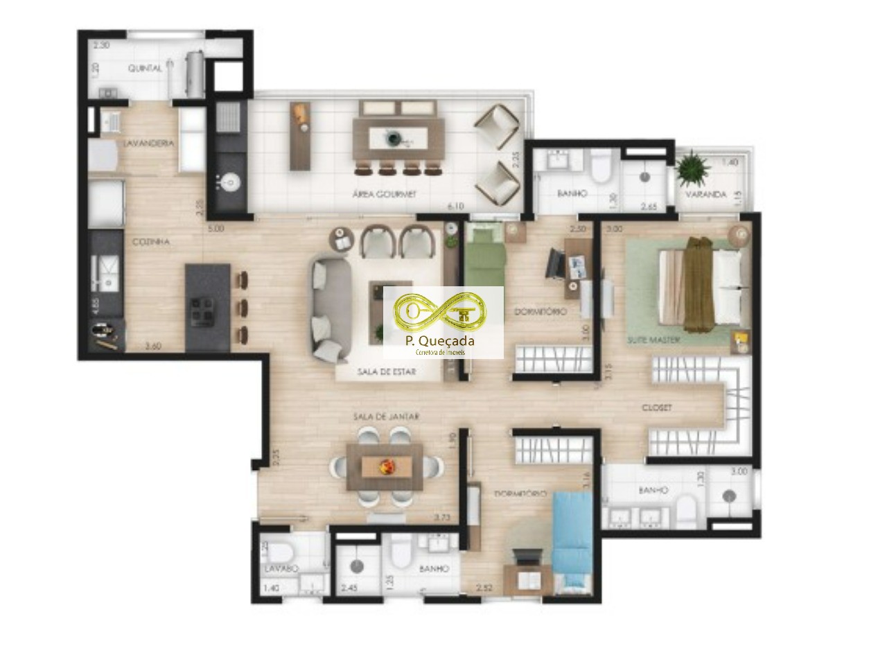 Apartamento à venda com 3 quartos, 114m² - Foto 1