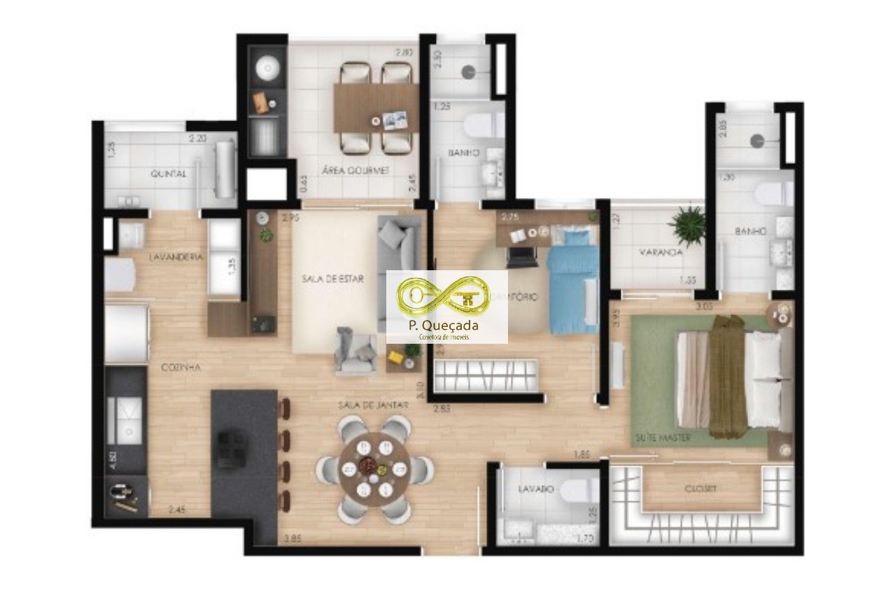 Apartamento à venda com 2 quartos, 82m² - Foto 2