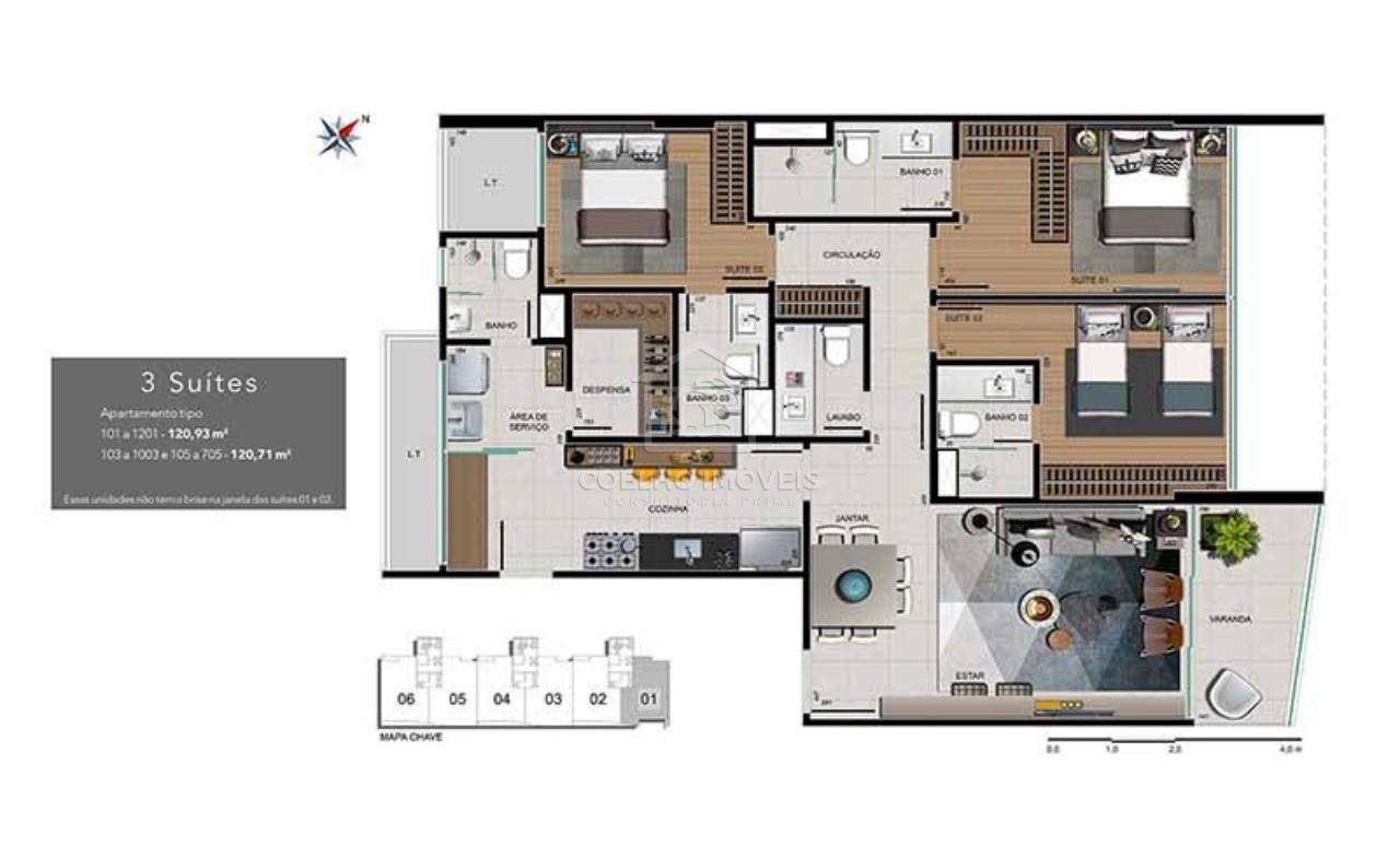 Apartamento à venda com 3 quartos, 122m² - Foto 31