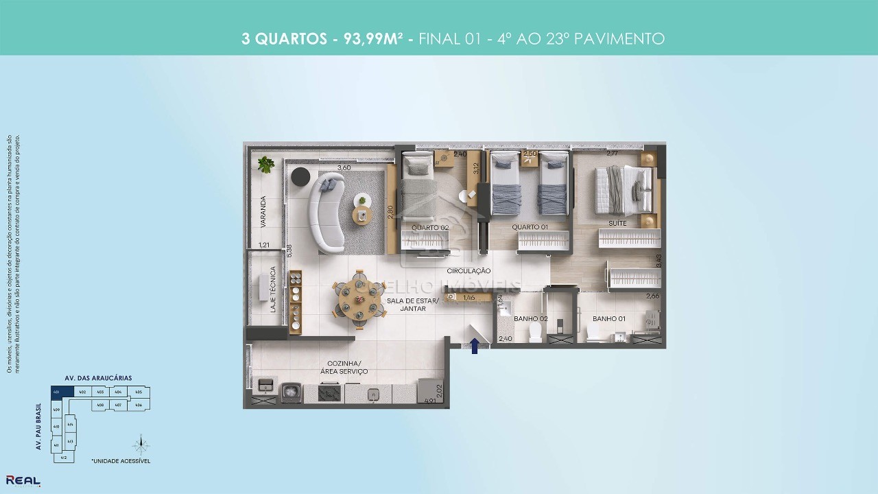 Apartamento à venda com 3 quartos, 87m² - Foto 5