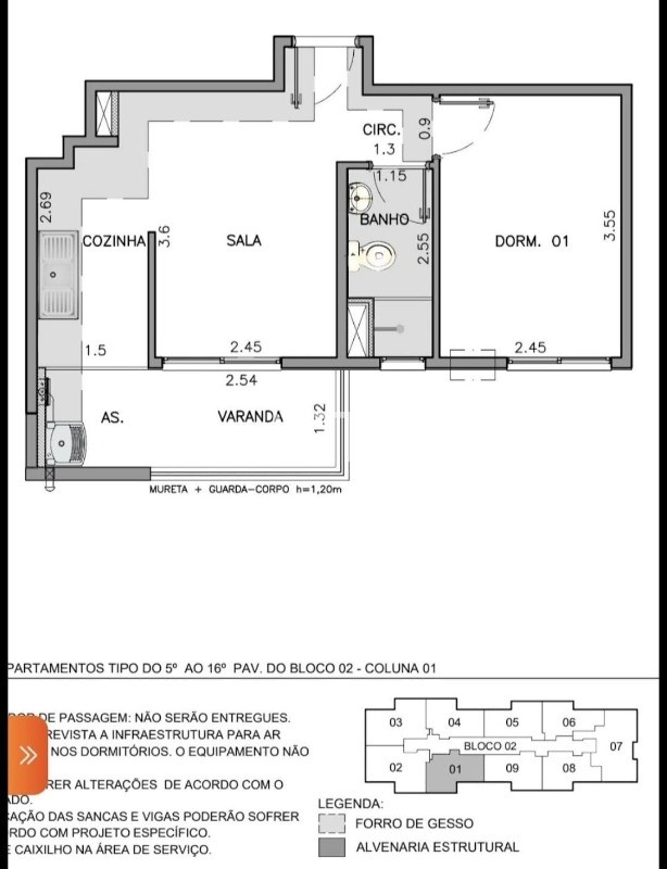 Apartamento à venda com 1 quarto, 40m² - Foto 7