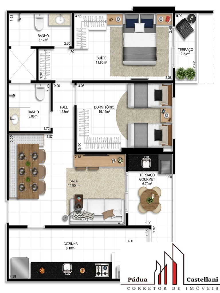 Apartamento à venda com 3 quartos, 100m² - Foto 21