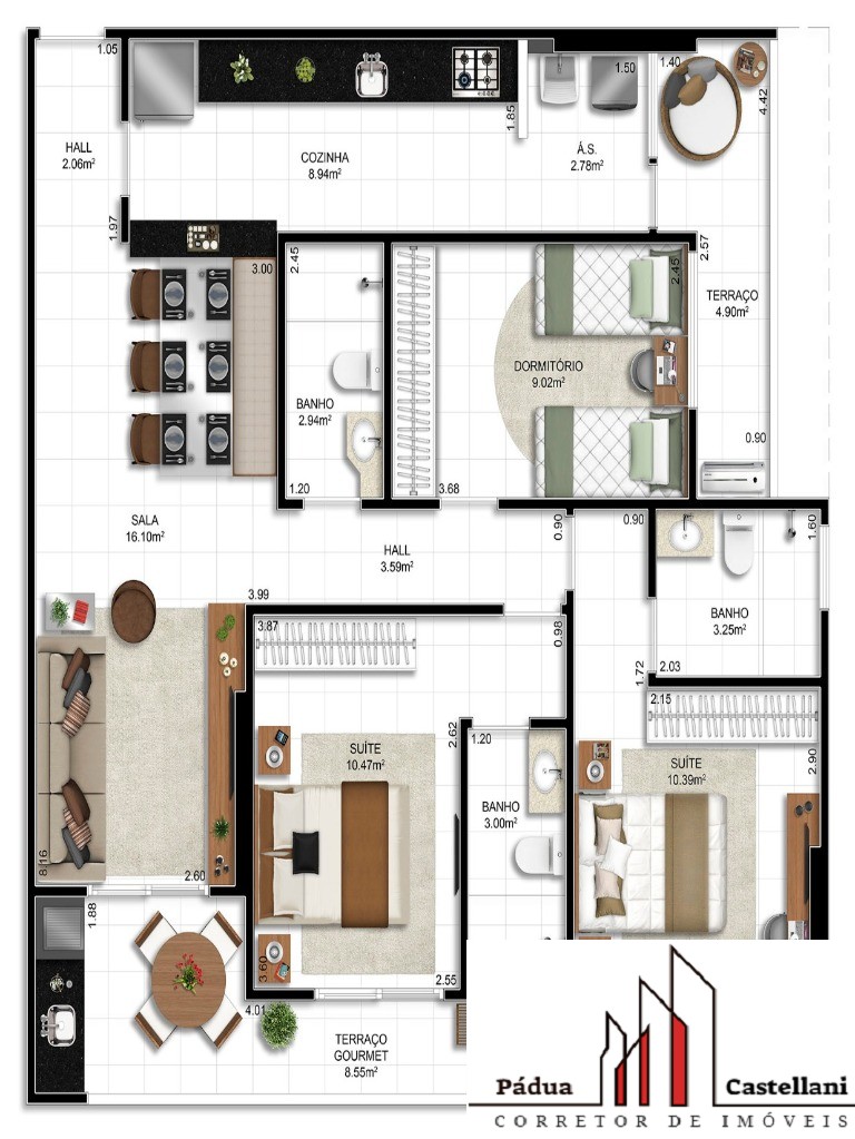 Apartamento à venda com 3 quartos, 100m² - Foto 22