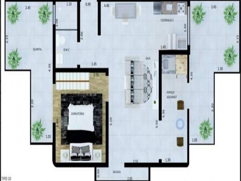 Apartamento à venda com 1 quarto, 50m² - Foto 11