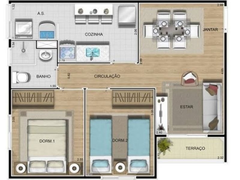 Apartamento à venda com 2 quartos, 48m² - Foto 20