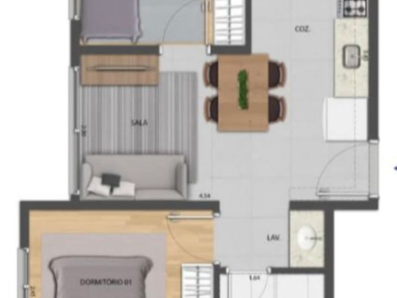 Apartamento à venda com 2 quartos, 35m² - Foto 18