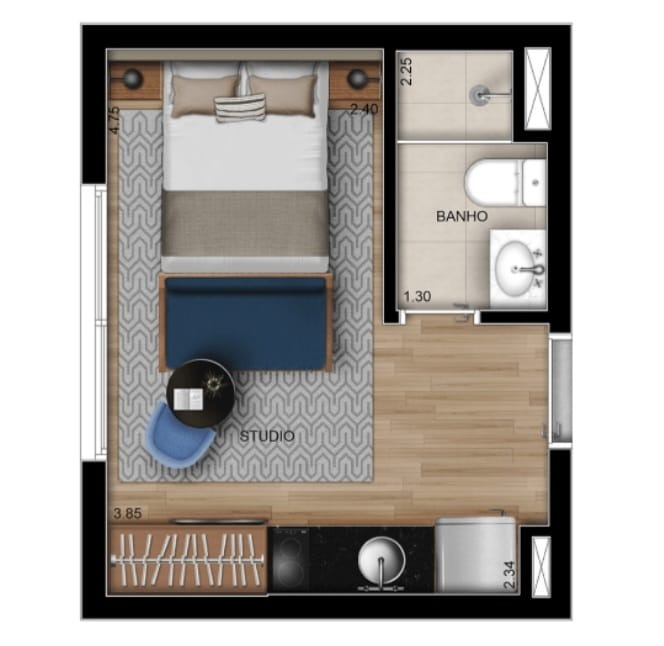 Apartamento à venda com 1 quarto, 21m² - Foto 17