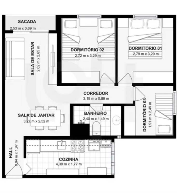 Apartamento à venda com 3 quartos, 65m² - Foto 22