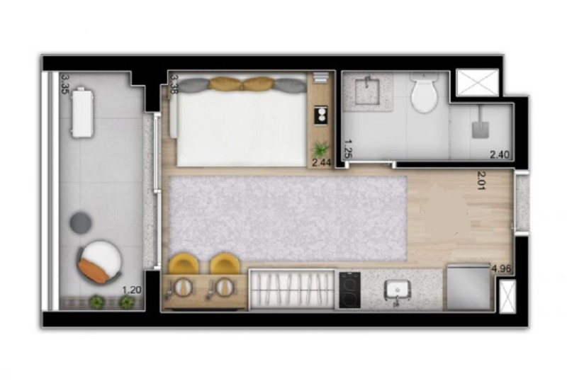 Apartamento à venda com 1 quarto, 25m² - Foto 19