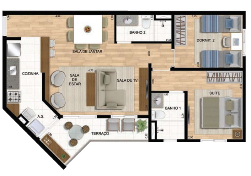 Apartamento à venda com 2 quartos, 65m² - Foto 14