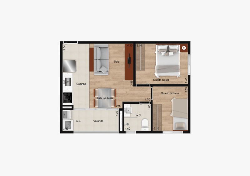 Apartamento à venda com 2 quartos, 42m² - Foto 15