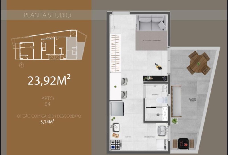 Flat/Apart Hotel à venda com 1 quarto, 24m² - Foto 11