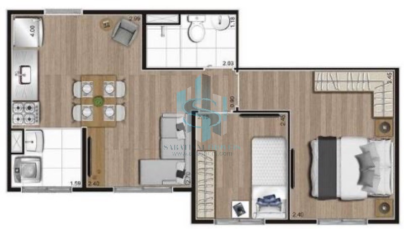 Apartamento à venda com 2 quartos, 35m² - Foto 24