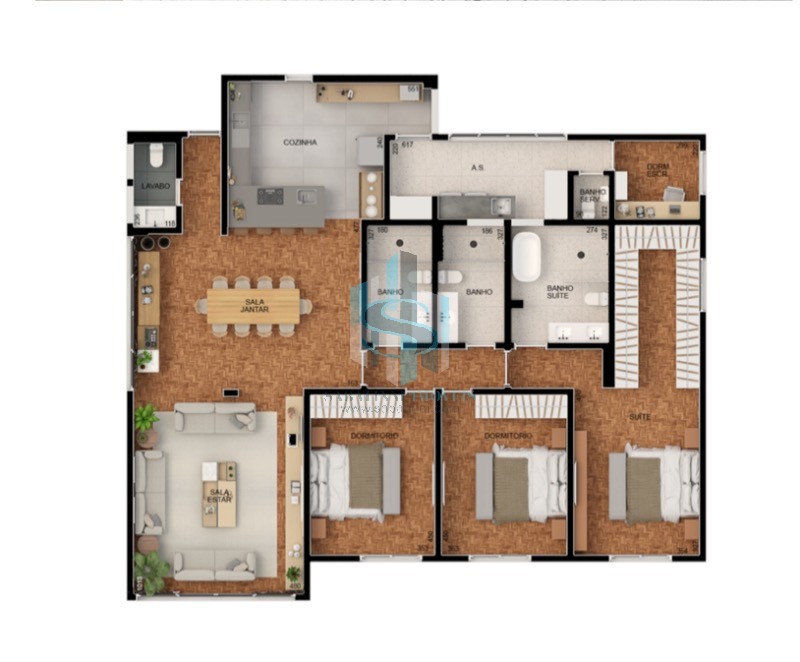 Apartamento à venda com 3 quartos, 220m² - Foto 15