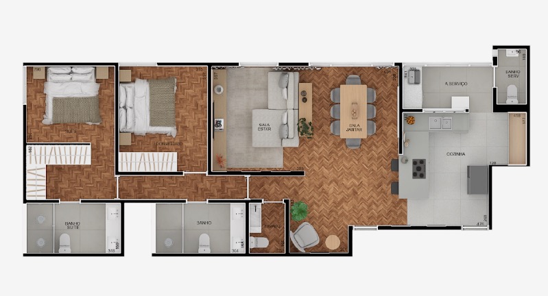 Apartamento, 2 quartos, 109 m² - Foto 3