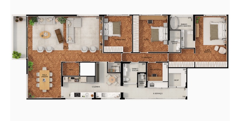 Apartamento, 3 quartos, 233 m² - Foto 14