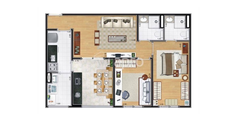 Apartamento, 2 quartos, 65 m² - Foto 61