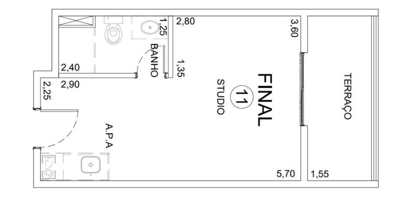 Flat/Apart Hotel, 1 quarto, 25 m² - Foto 2