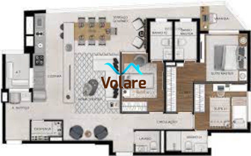 Apartamento à venda com 3 quartos, 115m² - Foto 1