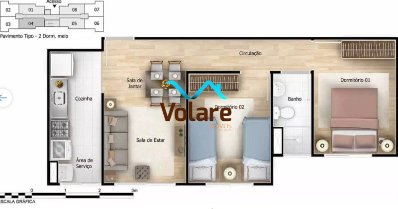 Apartamento à venda com 2 quartos, 42m² - Foto 18