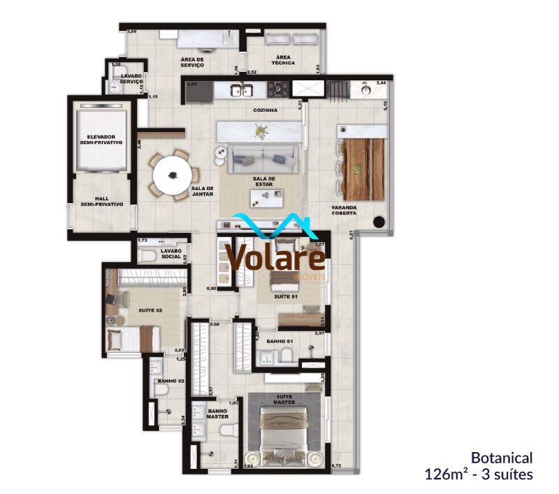 Apartamento à venda com 3 quartos, 126m² - Foto 25